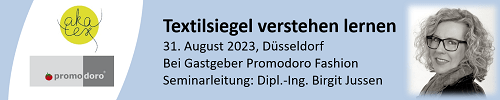 Banner Workshop Textilsiegel Promodoro