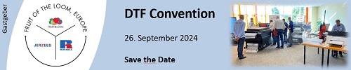 Banner DTF Convention 2024 bei Fruit of the Loom