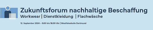 Banner Zukunftsforum Beschaffung in Dortmund