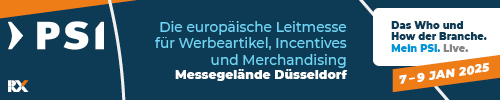 Werbeartikel Messe PSI 2025 Düsseldorf