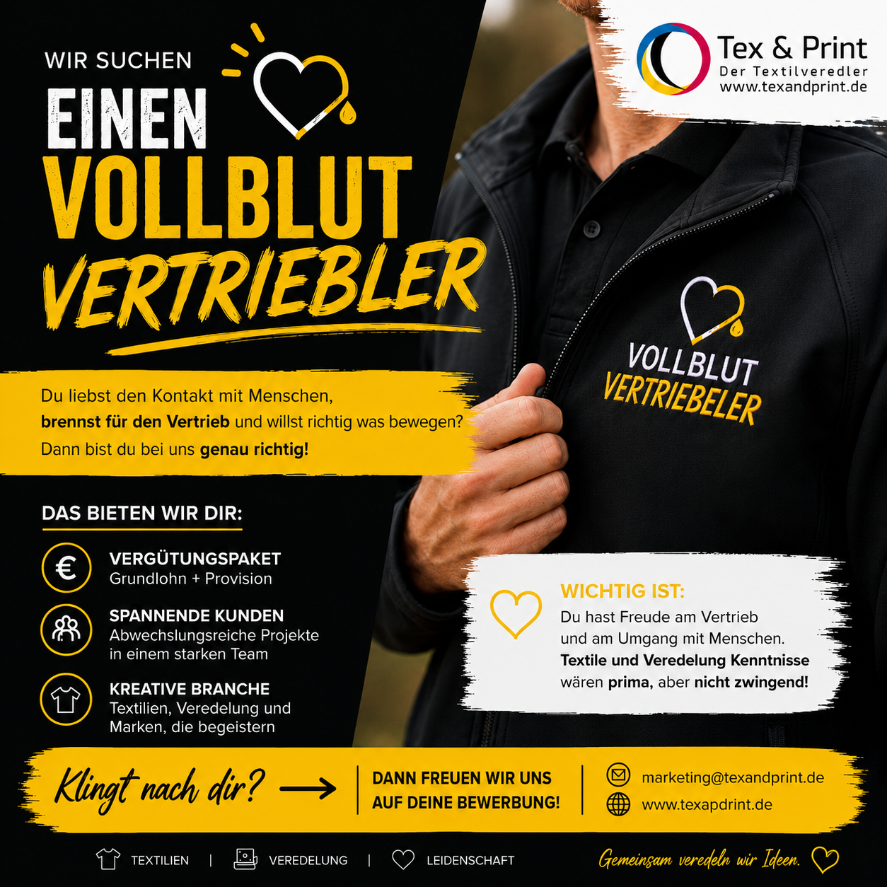 Tex-Print-Stellenanzeige